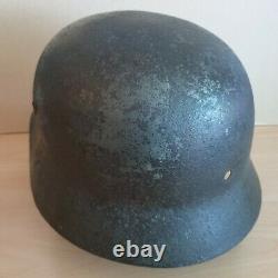 An Original WW-II German M. 35 Helmet Shell from the Guernsey Garrison 1940-45