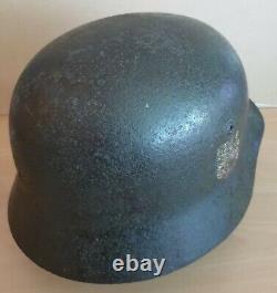 An Original WW-II German M. 35 Helmet Shell from the Guernsey Garrison 1940-45