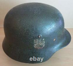 An Original WW-II German M. 35 Helmet Shell from the Guernsey Garrison 1940-45