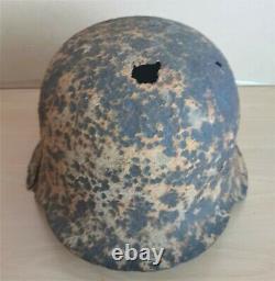 An Original WW-II German M. 42 Helmet Shell Excavated from D-Day's Omaha Beach