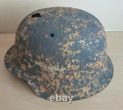 An Original WW-II German M. 42 Helmet Shell Excavated from D-Day's Omaha Beach