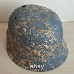 An Original WW-II German M. 42 Helmet Shell Excavated from D-Day's Omaha Beach