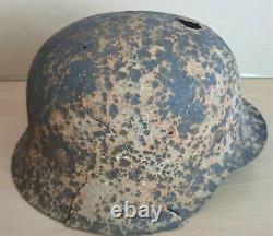 An Original WW-II German M. 42 Helmet Shell Excavated from D-Day's Omaha Beach