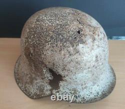 An Original WW-II German M. 42 Helmet Shell Excavated from D-Day's Omaha Beach #2