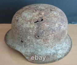 An Original WW-II German M. 42 Helmet Shell Excavated from D-Day's Omaha Beach #2