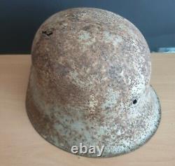 An Original WW-II German M. 42 Helmet Shell Excavated from D-Day's Omaha Beach #2