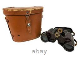 Antique WWII German Army Dienstglas 6x30 CNX Emil Busch Bakelite Binoculars Case