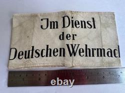 Armband German Im Dienst der Deutschen Wehrmacht printed. Original