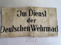 Armband German Im Dienst der Deutschen Wehrmacht printed. Original