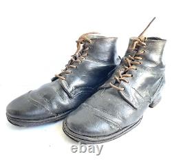 Authentic WW2 German Italian Ankle Boots / Combat Lowboots Shoes Hobnail Leather