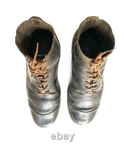 Authentic WW2 German Italian Ankle Boots / Combat Lowboots Shoes Hobnail Leather