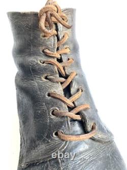 Authentic WW2 German Italian Ankle Boots / Combat Lowboots Shoes Hobnail Leather