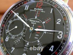Buren Grand Prix Original Trophy German Ww2 Military Wristwatch Aviator Pilot