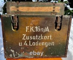 Camouflage! WW2 German 7.5cm FK16 n/A Zusatzkart 4 Ladungen 1936 Dresden Crate