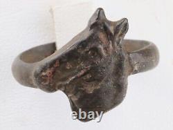 Cavalry WWII Ring GERMAN ww2 HORCE Head WEHRMACHT Pendant GERMANY Army MILITARY