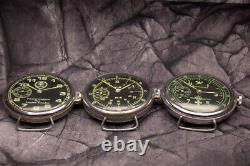 Collection Of 3 German Watch Pilot Luftwaffe Panzer Military Ww2 Type Working