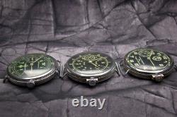 Collection Of 3 German Watch Pilot Luftwaffe Panzer Military Ww2 Type Working