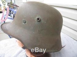 EARLY ORIGINAL M18 TRANSITIONAL GERMAN HELMET DOUBLE DECAL WW2 (Liner 1931)