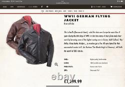 EASTMAN Luftwaffe OSTMANN BF109 Pilot WWII GERMAN FLYING JACKET RRP £1300