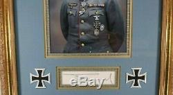 Erwin Rommel'Desert Fox' WW II German Commander Autograph Display Authenticated