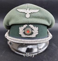 Excellent ORIGINAL German WW2 Army Medical Officers Visor Cap