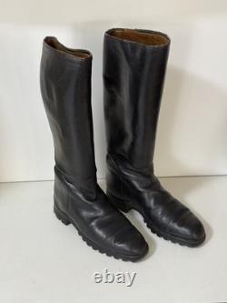 GENUINE JACK BOOTS WW2 GERMAN ARMY LUFT OFFICERS Black Leather Old Continental