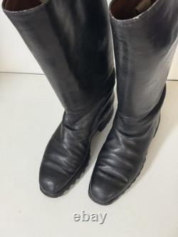 GENUINE JACK BOOTS WW2 GERMAN ARMY LUFT OFFICERS Black Leather Old Continental