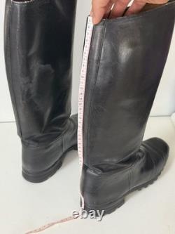 GENUINE JACK BOOTS WW2 GERMAN ARMY LUFT OFFICERS Black Leather Old Continental