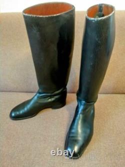 GENUINE JACK BOOTS WW2 GERMAN WH ARMY WSS LUFT OFFICERS Black Leather Munich Old