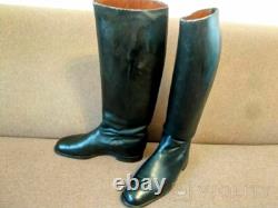 GENUINE JACK BOOTS WW2 GERMAN WH ARMY WSS LUFT OFFICERS Black Leather Munich Old