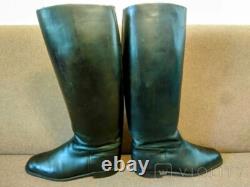 GENUINE JACK BOOTS WW2 GERMAN WH ARMY WSS LUFT OFFICERS Black Leather Munich Old