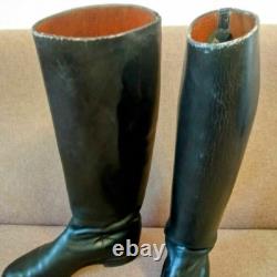 GENUINE JACK BOOTS WW2 GERMAN WH ARMY WSS LUFT OFFICERS Black Leather Munich Old