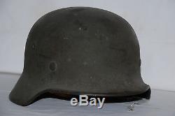 German Helmet M40 Sd Heer Ef 64 Complete Original Ww2 Italian War Front