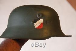 German Kids Steel Helmet M16 Genuine 1933-39 Both Shields Are Present Original