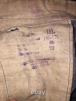 Genuine WW2 1939 vintage RARE Leather pants trousers German sz large U-boat