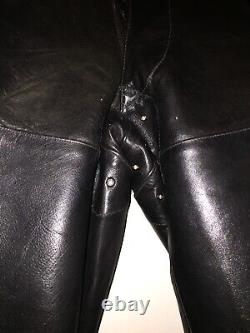 Genuine WW2 1939 vintage RARE Leather pants trousers German sz large U-boat