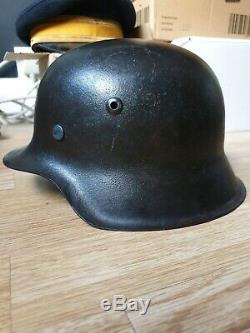 Genuine WW2 German M42 Helmet with original paint