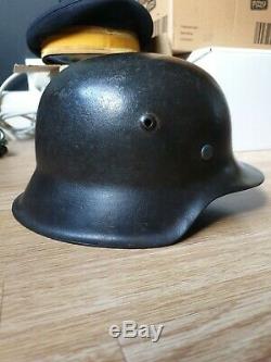 Genuine WW2 German M42 Helmet with original paint