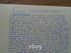 German 100 Kilo Bomb Uxb Photograph Original! Raf Ww2