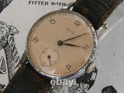 German 1940s D DH DU Vintage Recta military unissued watch original ATP WW2 GWO