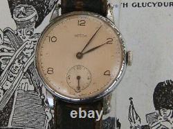 German 1940s D DH DU Vintage Recta military unissued watch original ATP WW2 GWO