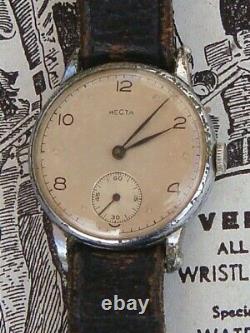 German 1940s D DH DU Vintage Recta military unissued watch original ATP WW2 GWO