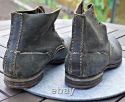 German Black Leather Unkle Boots nailed sole Deutsche Wehrmacht Original WW2