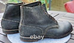 German Black Leather Unkle Boots nailed sole Deutsche Wehrmacht Original WW2