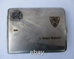 German Cigarette Case Afrika Korps WW2 Panzer Regiment