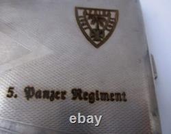 German Cigarette Case Afrika Korps WW2 Panzer Regiment