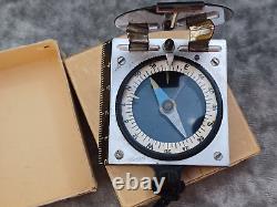 German Compass WW2 Marching Model 1930s & Ruler Bakelite Case Original Box