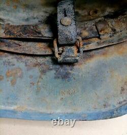 German Helmet M35 NS62 #F115 Winter camo 100% Original WW2 Wehrmacht Dug relic