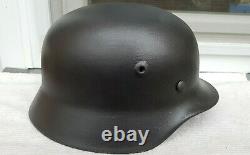 German Helmet M40 Size 66 Ww2 Stahlhelm + Original Ww2 Liner Band