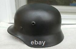 German Helmet M40 Size 66 Ww2 Stahlhelm + Original Ww2 Liner Band